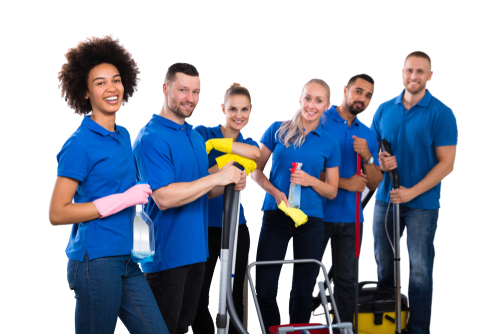 An image of a professional cleaning crew at work.